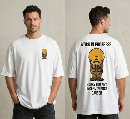 SXV work in progress Letter Print Cheongsam Pattern Round Neck Short Sleeve T-Shirt