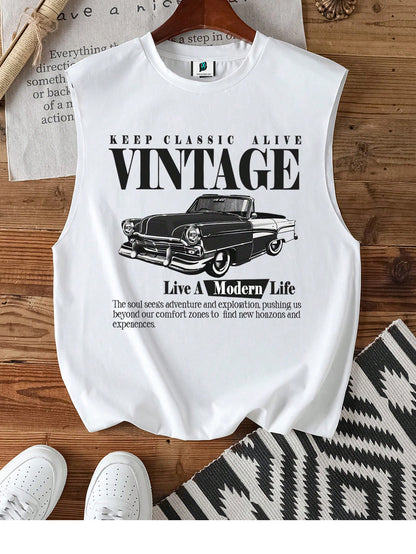 SXV Men's Sleeveless Tank Tee : classic vintage