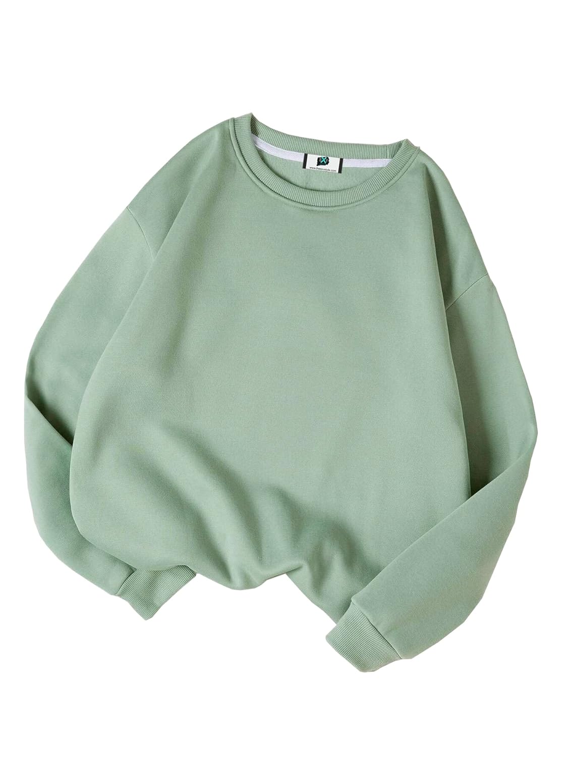 SXV STYLE Solid Plain Unisex Cotton Oversized Baggy Sweatshirt