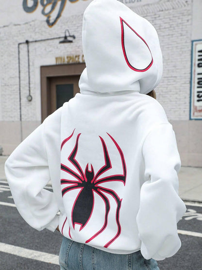 SXV 'Spider’ Printed Cool Aesthetic Sweatshirt Hoodie