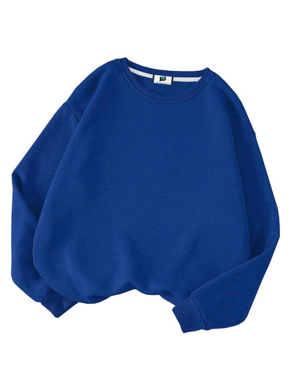 SXV STYLE Solid Plain Unisex Cotton Oversized Baggy Sweatshirt