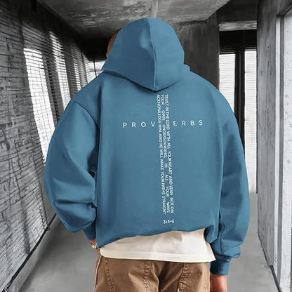 SXV Christian Hoodies for Men Inspirational Religious Faith Cross Sweatshirts Vintage Bible Verse Graphic Hoodie Pullover