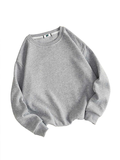 SXV STYLE Solid Plain Unisex Cotton Oversized Baggy Sweatshirt