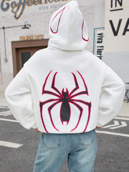 SXV 'Spider’ Printed Cool Aesthetic Sweatshirt Hoodie