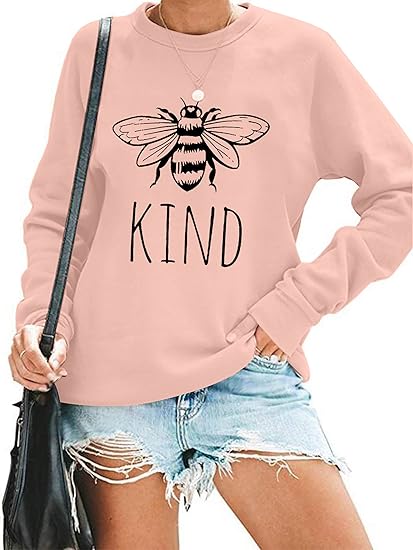 SXV 'KIND’ Printed Cool Aesthetic Drop Shoulder Oversized Baggy Sweatshirt