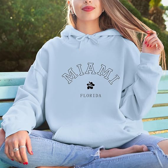 SXV 'MIAMI FLORIDA’ Printed Cool Aesthetic Sweatshirt Hoodie