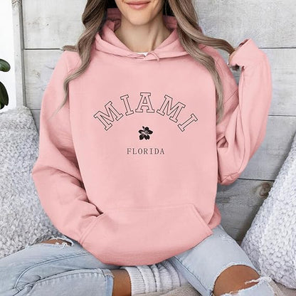 SXV 'MIAMI FLORIDA’ Printed Cool Aesthetic Sweatshirt Hoodie