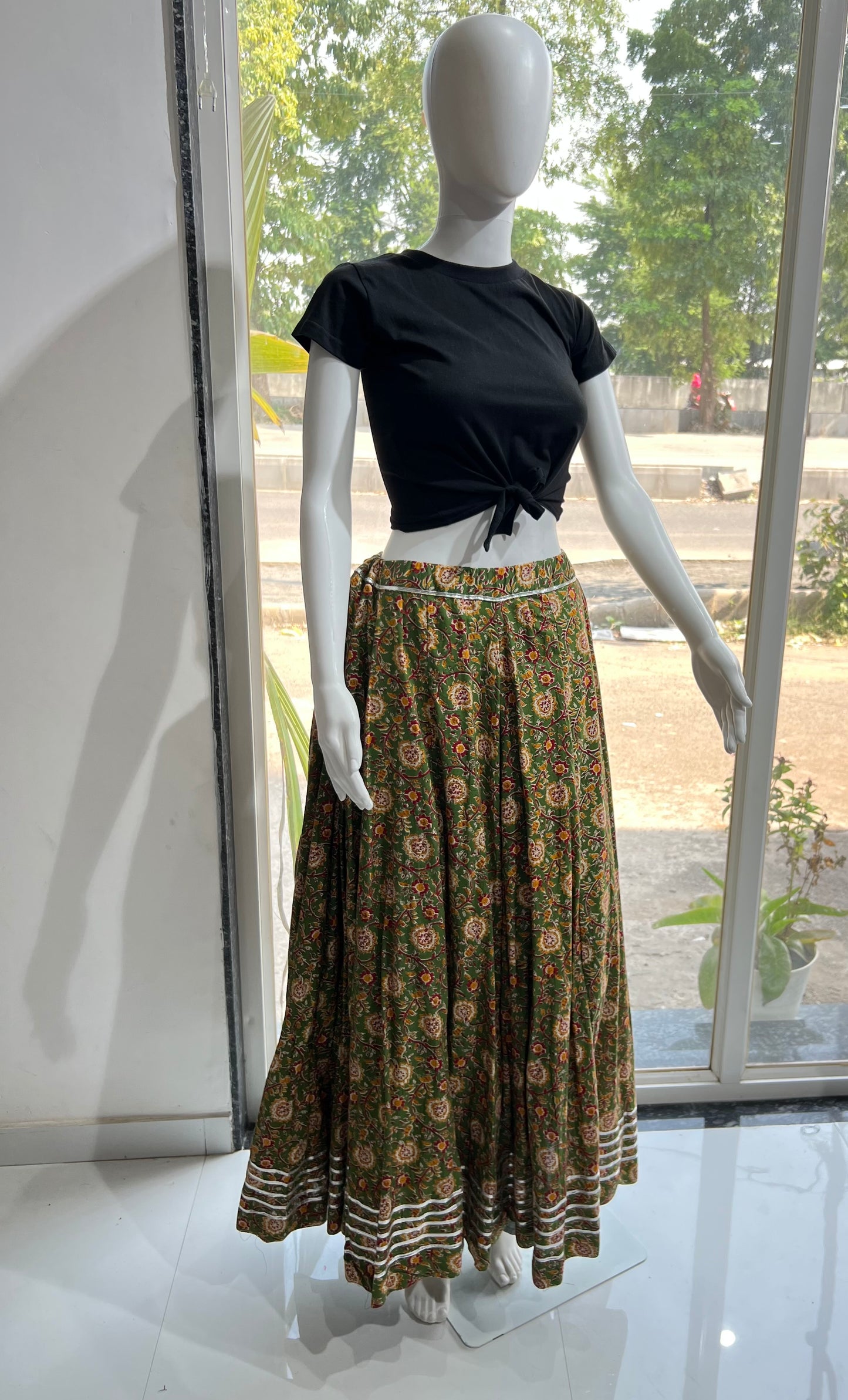 SXV  cotton chaniya with top combo for boho look (limited edition)fully stitched