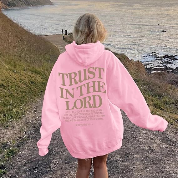 SXV 'TRUST IN THE LOARD’ Printed Cool Aesthetic Sweatshirt Hoodie