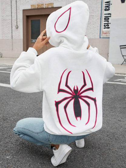 SXV 'Spider’ Printed Cool Aesthetic Sweatshirt Hoodie