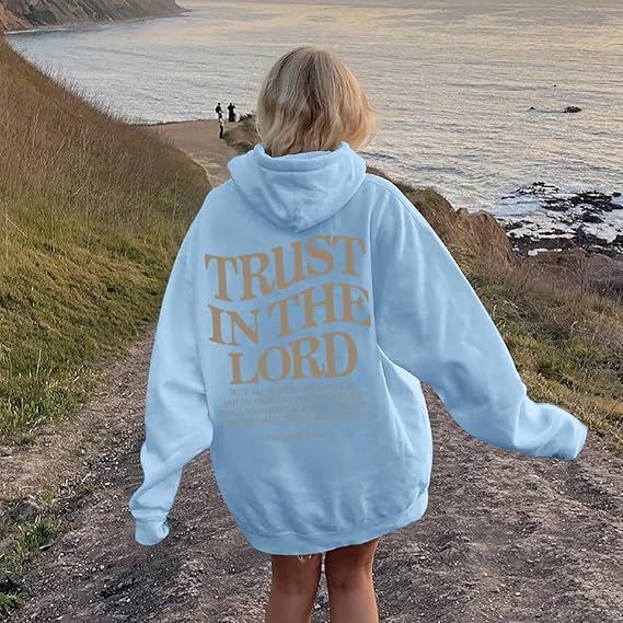 SXV 'TRUST IN THE LOARD’ Printed Cool Aesthetic Sweatshirt Hoodie