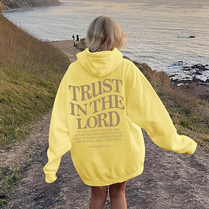 SXV 'TRUST IN THE LOARD’ Printed Cool Aesthetic Sweatshirt Hoodie