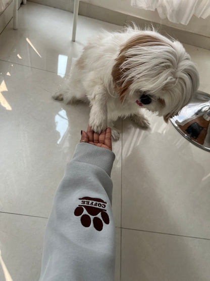 SXV customised ur pet name paw embroidered Hoodie 450 Gsm