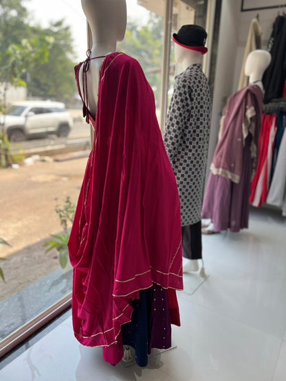 SXV multicolour mirror work cotton chaniya choli for festive season (limited edition)fully stitched