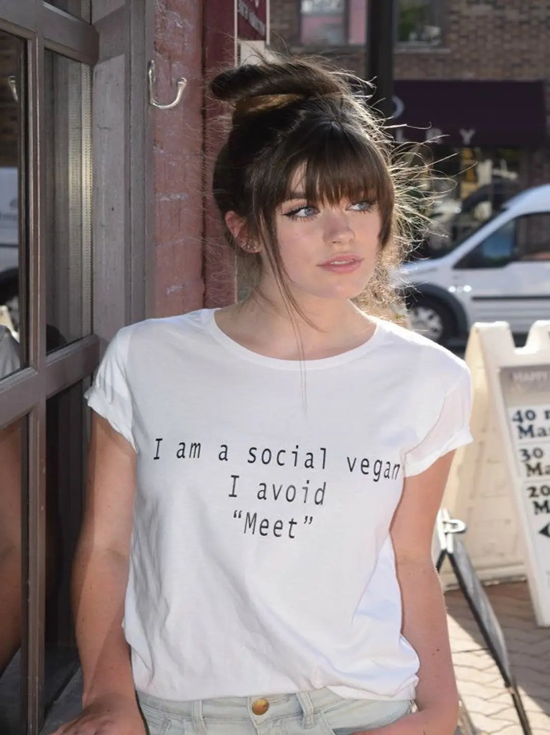 i am a social vegan , i avoid meet