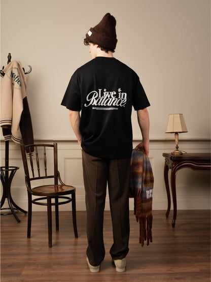 SXV 'wine and dine’ Printed Cool Aesthetic Oversized Baggy T-shirt