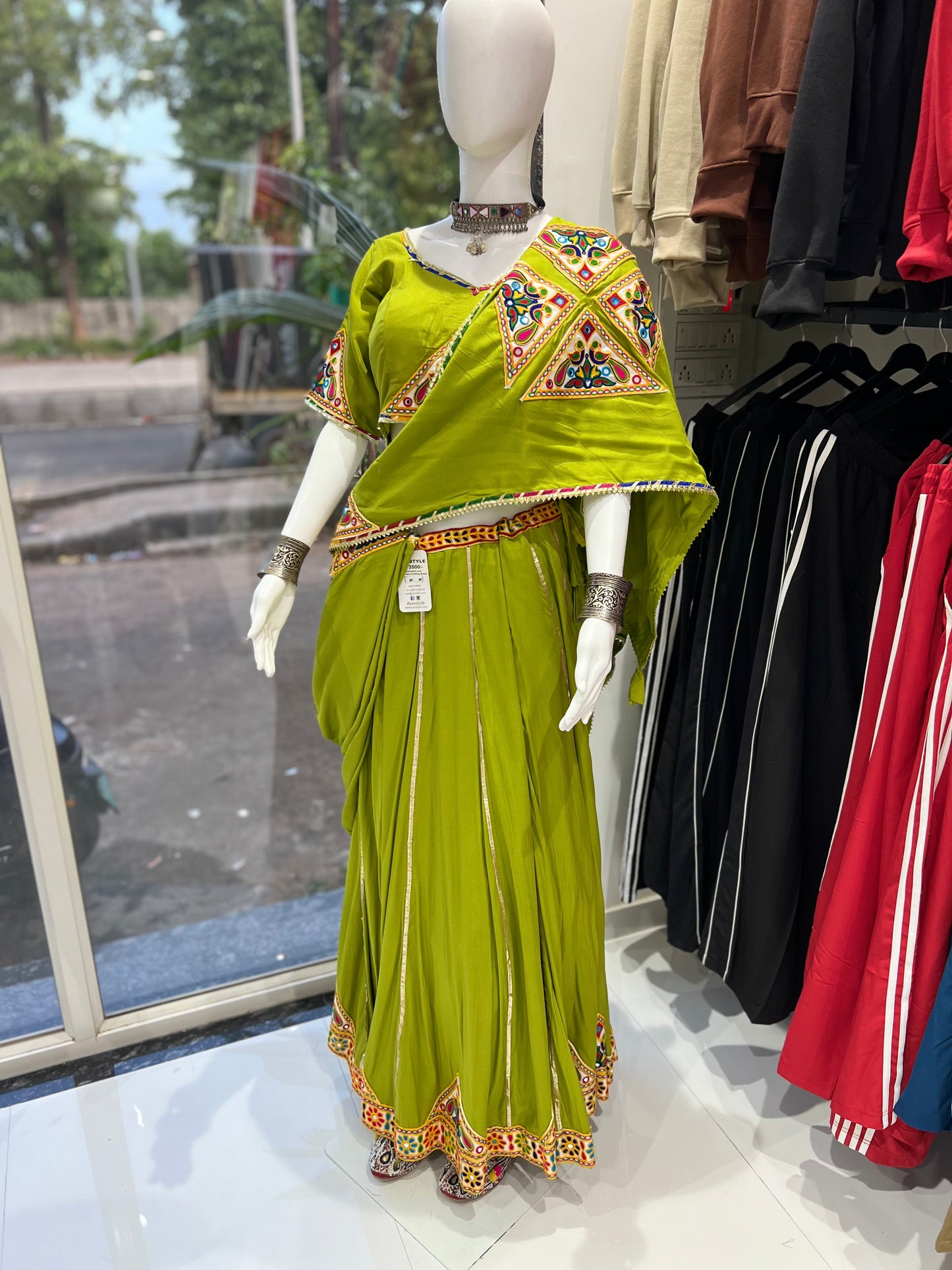 SXV parrot cotton embroidered chaniya choli for festive season (limited edition)