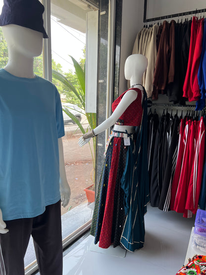 SXV multicolour mirror work cotton chaniya choli from gujarat for festive season (limited edition)fully stitched