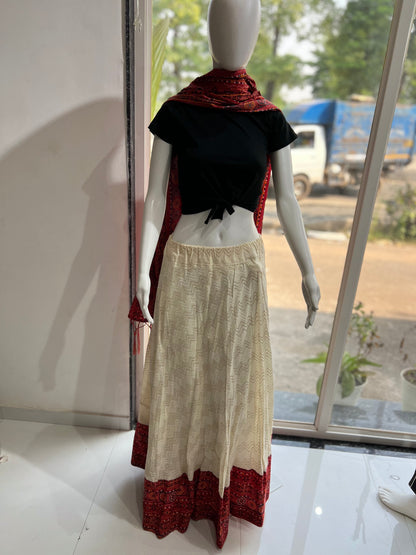 SXV  cotton chaniya with top and dupatta combo for festive season (limited edition)fully stitched