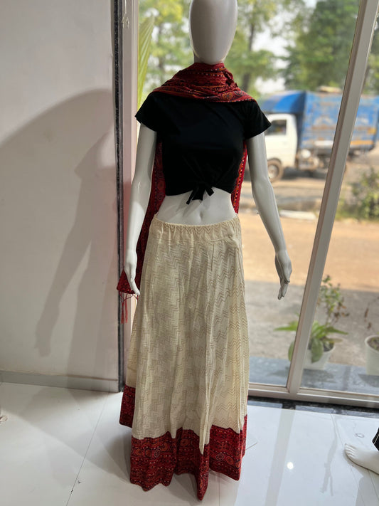 SXV  cotton chaniya with top and dupatta combo for festive season (limited edition)fully stitched