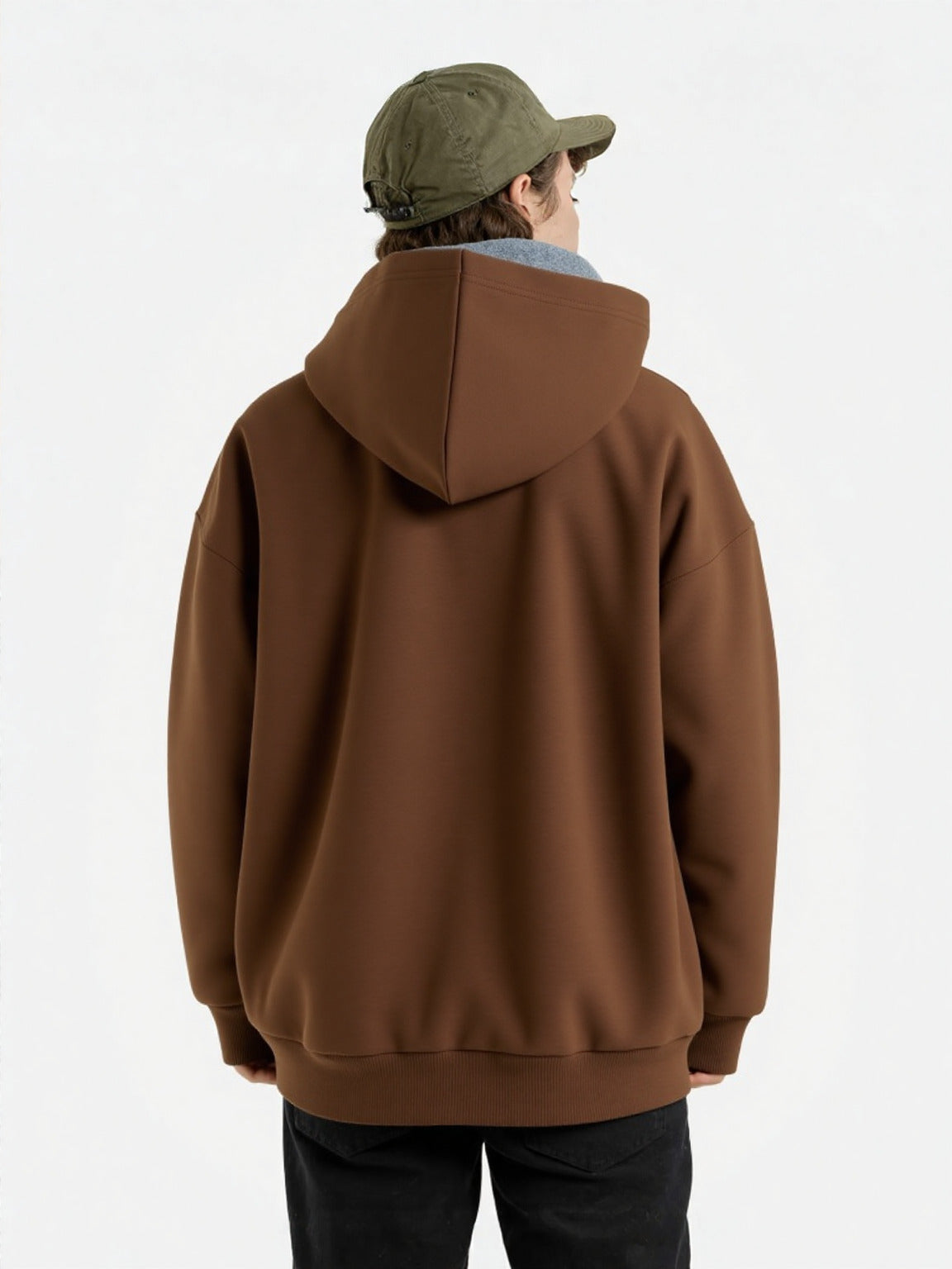 SXV LUXE Premium Quality 3D Printed Brown Hoodie (100% cotton 450 gsm fleece inside)