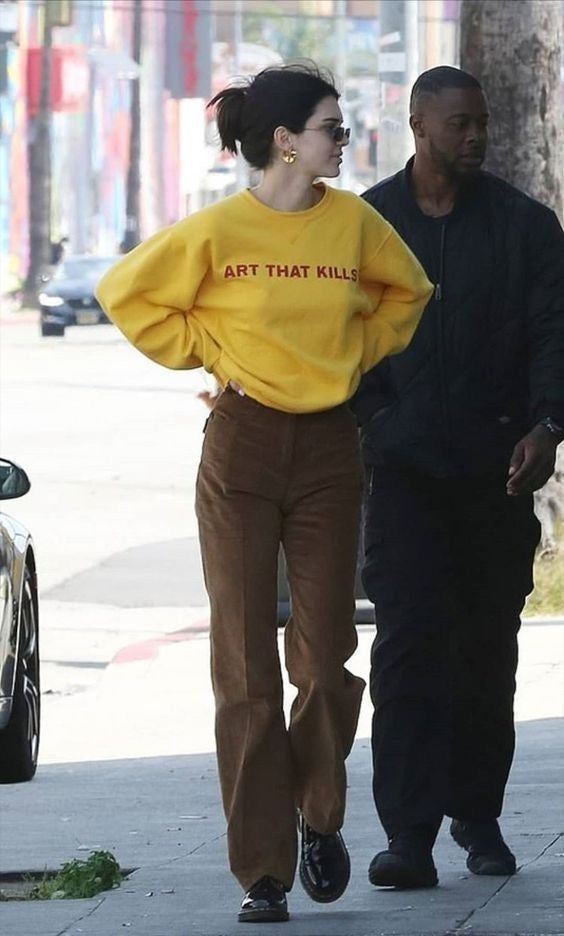 Art that kills Yellow kendall jenner Inspired sweatshirt