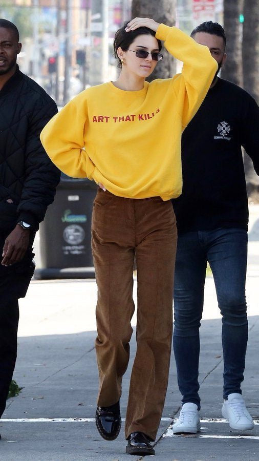 Art that kills Yellow kendall jenner Inspired sweatshirt