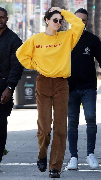 Art that kills Yellow kendall jenner Inspired sweatshirt