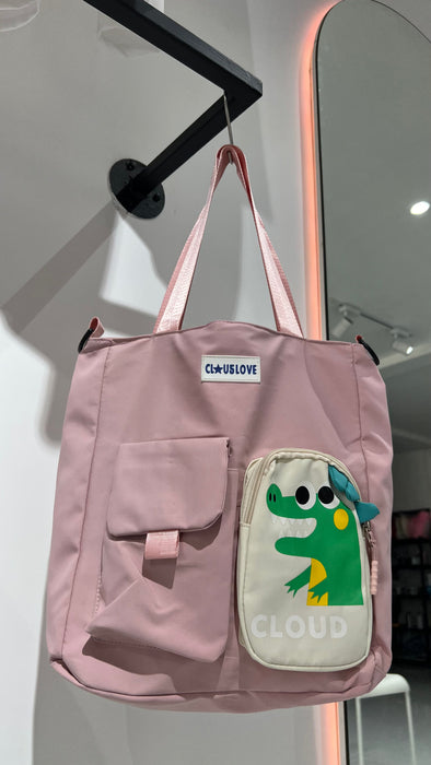 SXV "Cloud crocodile" canvas korean tote bag