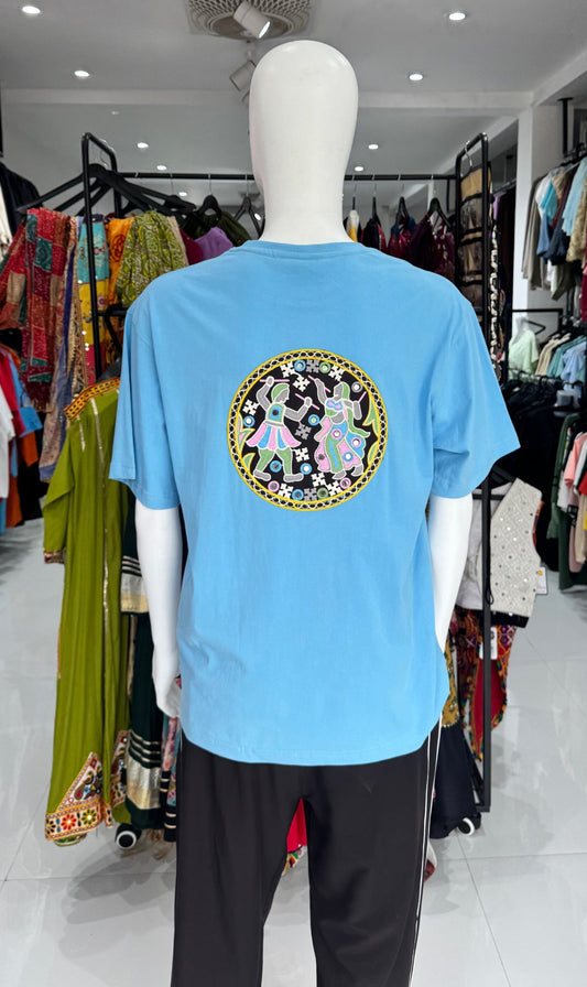 SXV Genz Navratri Printed Cool Aesthetic Oversized Baggy T-shirt