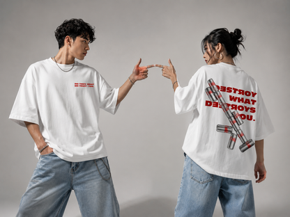 SXV DESTROY WHAT DESTROYS YOU Print Short Sleeve T-Shirt