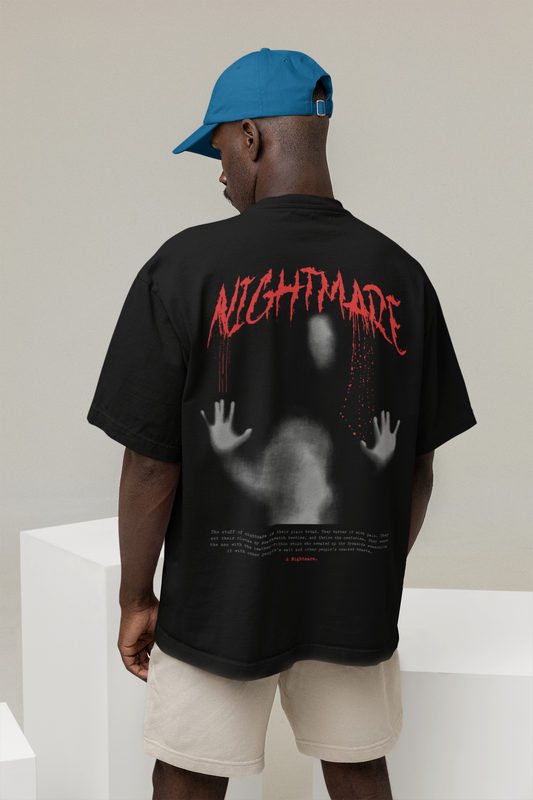 SXV  'NIGHTMARE’ Printed Cool Aesthetic Oversized Baggy T-shirt
