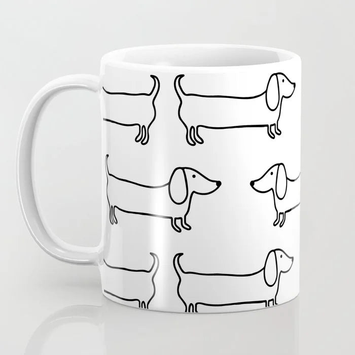 dachshund-in-black-white