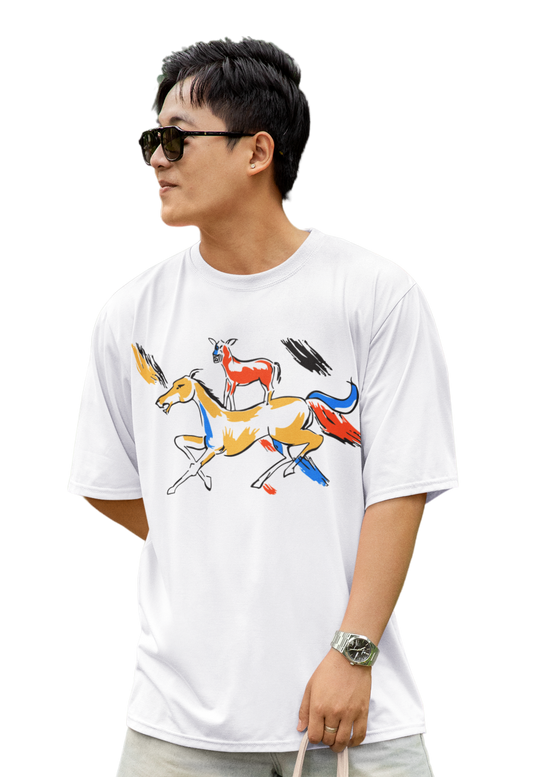 Welcome movie painting majnu bhai t-shirt