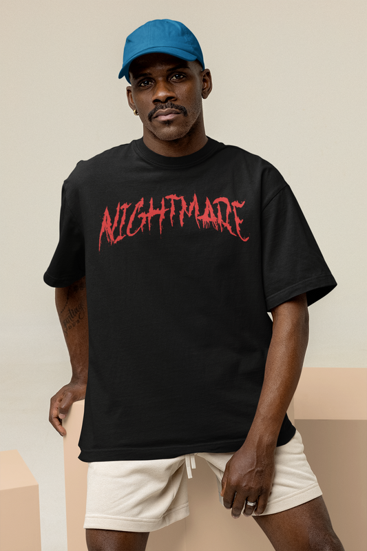 SXV  'NIGHTMARE’ Printed Cool Aesthetic Oversized Baggy T-shirt