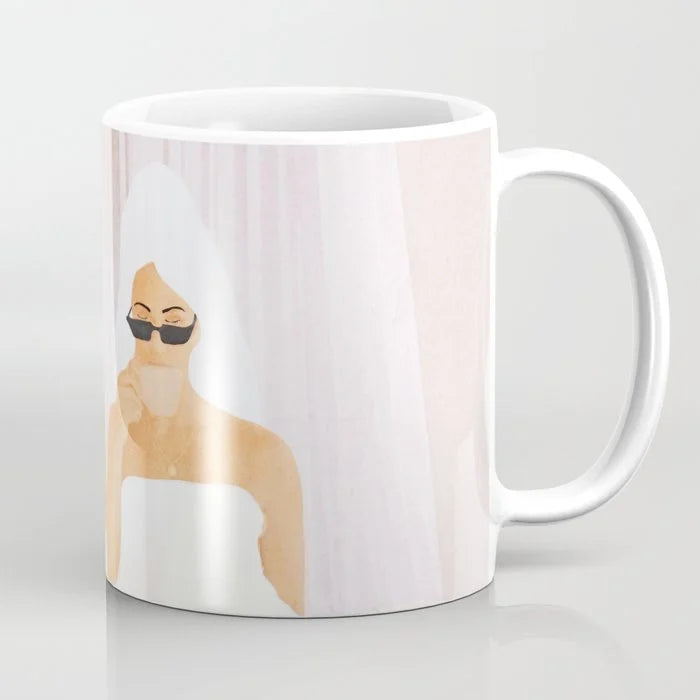 SXV STYLE Printed Ceramic Coffee Mug : morning-with-a-friend