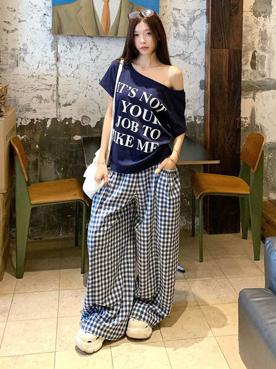 SXV its not your job to like me Print Oversized Casual Short Sleeve T-Shirt
