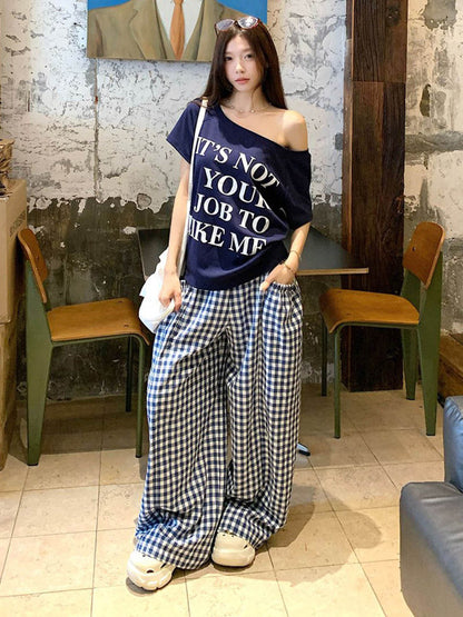SXV its not your job to like me Print Oversized Casual Short Sleeve T-Shirt
