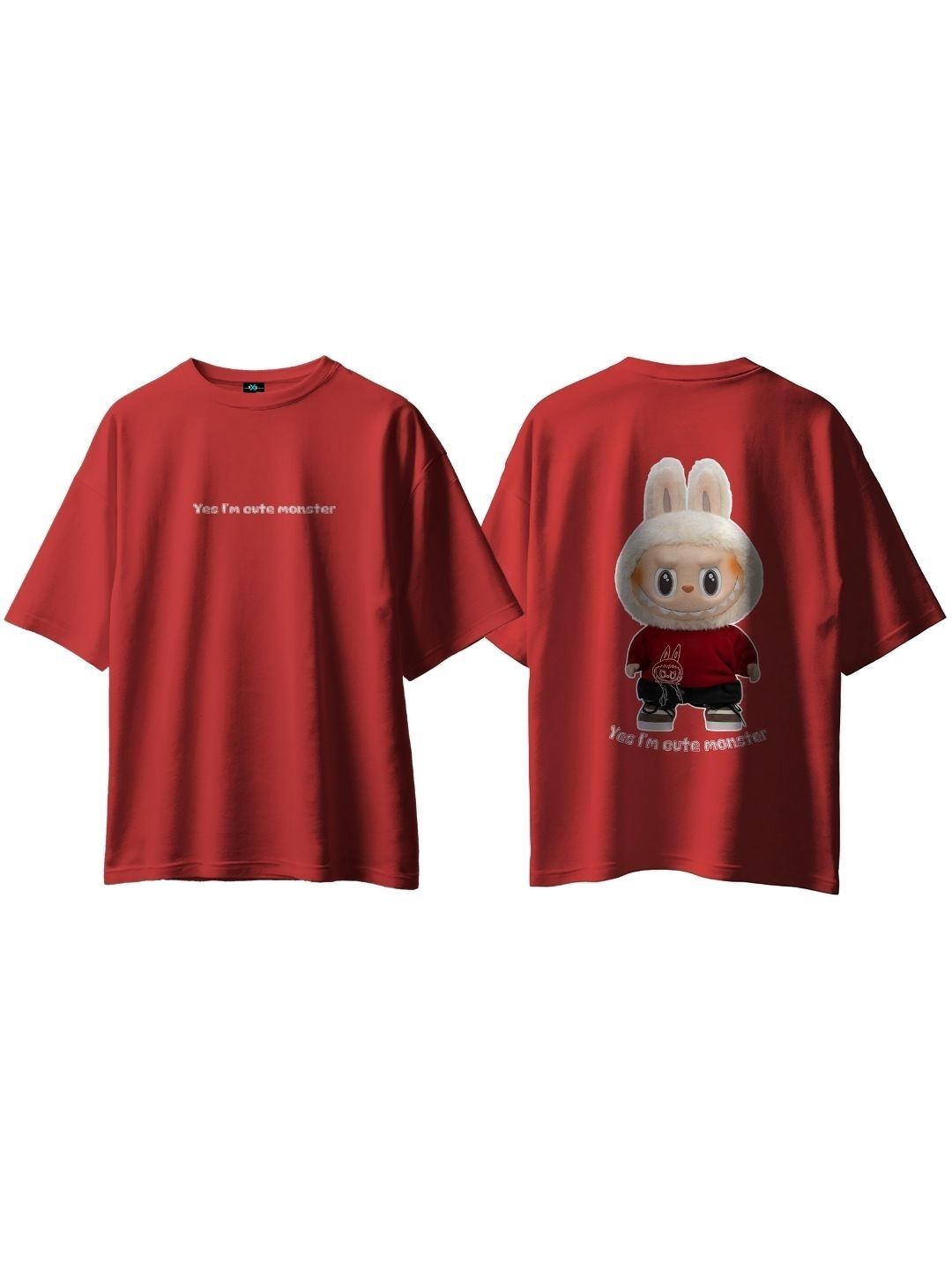 SXV 'LABUBU’ Printed Cool Aesthetic Oversized Baggy T-shirt