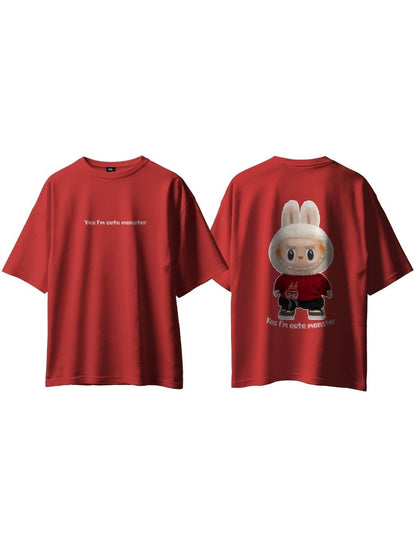 SXV 'LABUBU’ Printed Cool Aesthetic Oversized Baggy T-shirt
