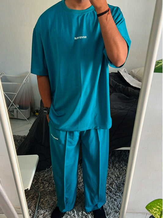 SXV Basic Tealgreen Oversized T-shirt