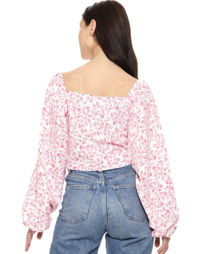 SXV Floral Fitted Crop Top