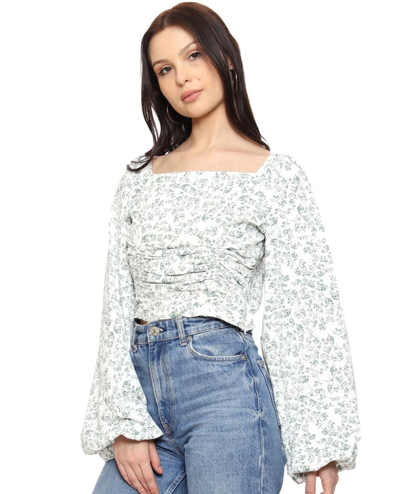 SXV Floral Fitted Crop Top