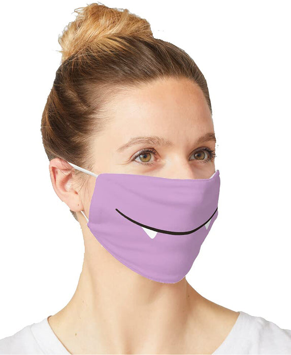 SXV Beautiful Smile with Sharp Demon Teeth_ Mask Printed unisex cotton Face mask For Face (Pack of 3)