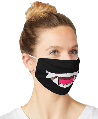 SXV Beautiful Smile with Sharp Demon Teeth_ Mask Printed unisex cotton Face mask For Face (Pack of 3)