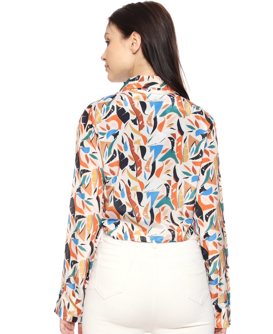 SXV Printed Wrap Crop Top