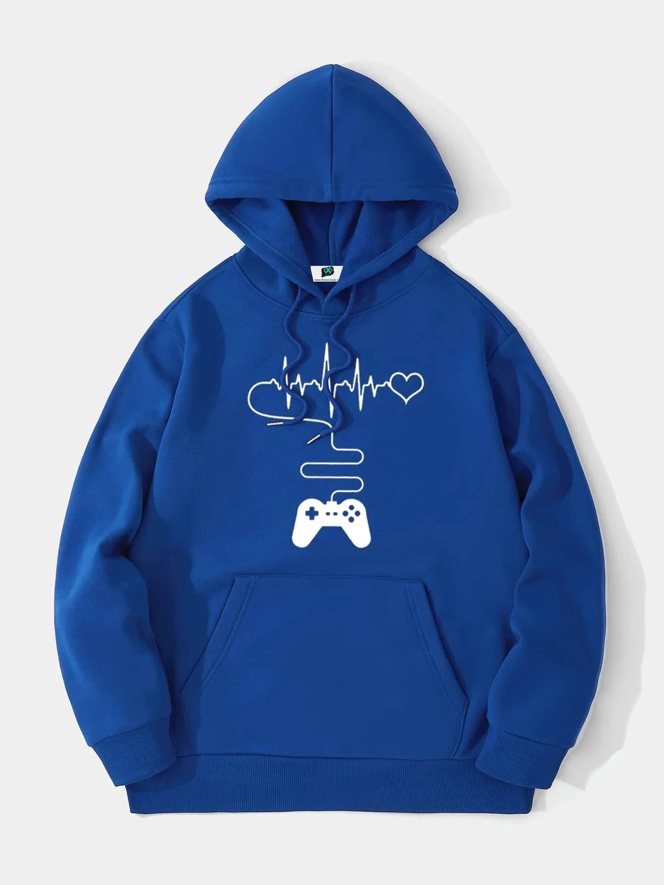 SXV  'Gamepad & Heart’ Printed Cool Aesthetic Sweatshirt Hoodie