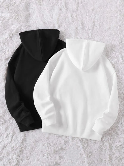 SXV COMBO HOODIE BLACK HOODIE&WHITE HOODIE Cool Aesthetic Sweatshirt Hoodie