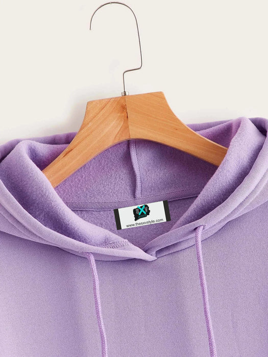 SXV Plain Solid Lavender Cool Aesthetic Sweatshirt Hoodie