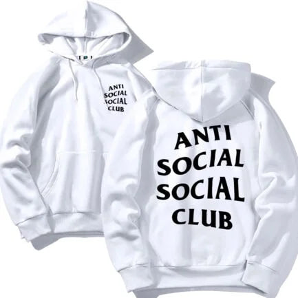 SXV  'Anti social social club’ Printed Cool Aesthetic Sweatshirt Hoodie